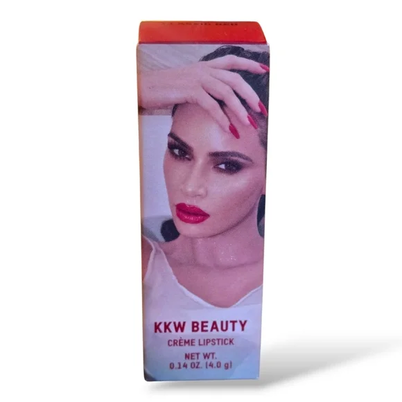 🟠 KKW Beauty Creme Lipstick Classic Red NEW IN BOX Full Size DISCONTINUED - Picture 7 of 13